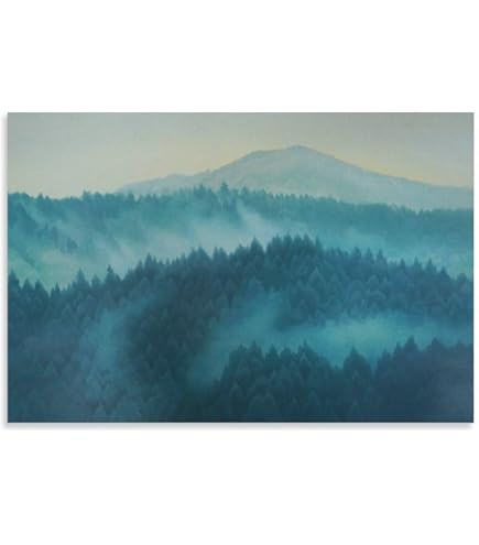 Amazon.co.jp: 東山魁夷 生前作 「 緑の渓 」 リトグラフ 版画
