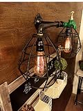LOFTレトロウォールランプ鉄パイプパンク工業スタイル2アイアンネットレストランホテルネットコーヒーランプ