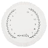 HUGmeee 月齢フォト マット 赤ちゃん 円形 男の子 女の子 サークルタイプ フォト グッズ プレイマット ベビー シート 寝相アート 撮影シーツ