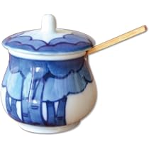 Amazon｜薬味入れ 調味料入れ 陶器 おしゃれ 蓋付き 竹サジ付き 業務用