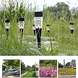 Kicode 1.2V防水ソーラーパワードLED ガーデン屋外庭のライト 芝生ランプ 風景のパス装飾ソーラーガーデンライト パスライト、パティオ、ヤードのためのステンレススチールのLedパスウェイの景