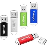 5個セット 16GB USBフラッシュメモリ Exmapor USBメモリ キャップ式 五色（赤、黒、銀、緑、青）