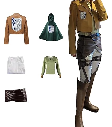 進撃の巨人 コスプレ　衣装 一式　ブーツ　マント Amazon.co.jp: 進撃の巨人 コスプレ衣装 調査兵団 自由の翼 ウィッグ