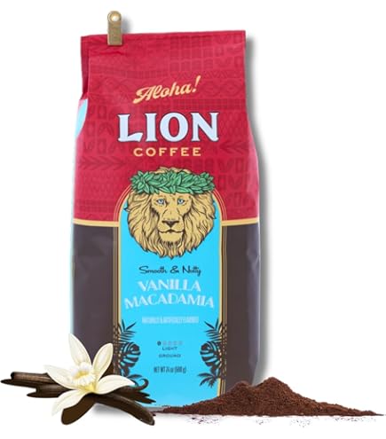 Amazon.co.jp: ライオンコーヒー バニラマカダミア 粉 7oz (198g