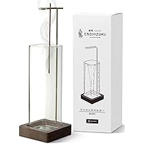 Amazon｜えんしずく【灰が舞わないx引火防止ガラス付属】 お香立て