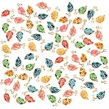 Felimoa アクセサリーチャーム リーフ ハンドメイド 手芸用 全5色 100個セット