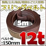 スリングベルト 幅150mm 使用荷重12t 12000kg ベルトスリング 繊維ベルト 吊りベルト クレーンベルト 帯ベルト 吊り上げ 作業用 屋外 建設機械 船舶 運搬作業 ポリエステル素材 土木