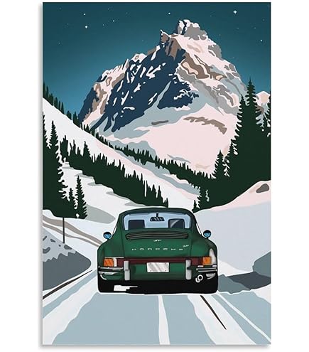 Amazon.co.jp: ポルシェロゴ A1 340GSM 最大重量 キャンバスアート