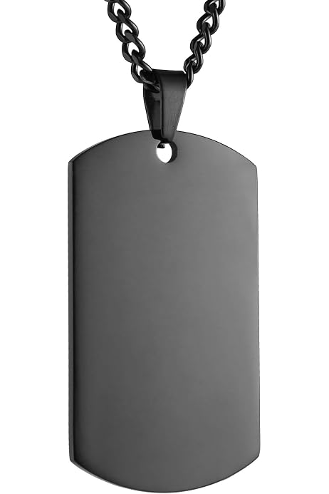 Military Army Dog Tag Pendant Necklace 
