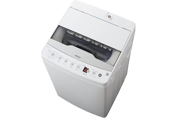 ハイアール(Haier) 洗濯機 6kg 1-3人用 しわケア脱水 槽風乾燥 槽洗浄 お急ぎコース10分 予約タイマー 部屋干し ホワイト JW-HS61D(W)