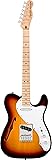 Squier by Fender/Affinity Series Telecaster Thinline Maple Fingerboard White Pickguard 3-Color Sunburst スクワイヤー