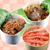 大五うなぎ工房のおこわ バラエティおこわ3種セット うなぎ・かに・牛しぐれおこわ（6個入り） うなぎ ウナギ 鰻 国産 海鮮 カニ かに 牛肉 グルメ 食べ物 大五うなぎ工房 ギフト 冷凍 簡単調理 レンジ