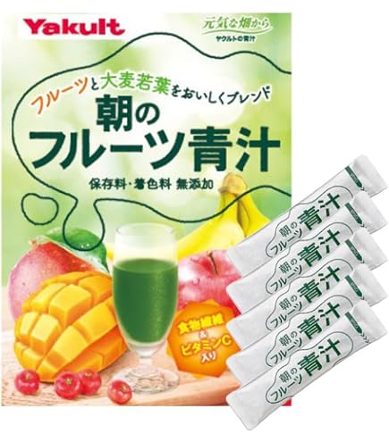 Amazon | ヤクルト 朝のフルーツ青汁 7gx15袋 | ヤクルトヘルスフーズ