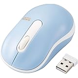エレコム ワイヤレスマウス M-DY10DRSKBUL 静音 抗菌 3ボタン Sサイズ ライトブルー