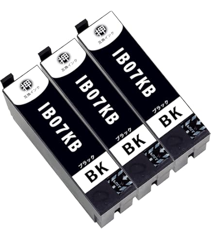 Amazon.co.jp: EasyECO Epson用 エプソン IB07 インクカートリッジ 3 X