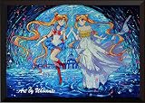uhomate Pretty Soldier Sailor Moon Magical girl Vincent van Gogh starry nightポスターホームキャンバス壁アート印刷記念ギフト