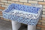 M-BS-077 昭和レトロなタイル流し台Mサイズ-077 タイル流し シンク防水タイプ内部使用可