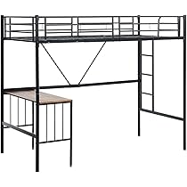 Amazon｜Kennkari ロフトベッド シングル パイプベッド デスク