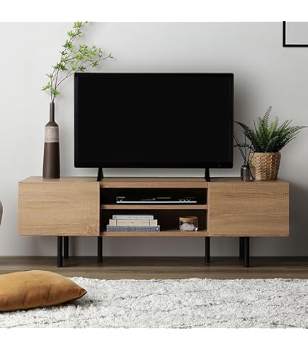 Amazon.co.jp: 北欧風 ナチュラル Flo Void TV Shelf NA/WH w120