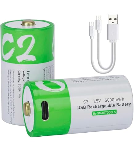 Lot De 8 Adaptateurs Taille C Pour Piles AA Rechargeables Eneloop - Compatibles Avec Les Modèles AA Ni-MH - Alternative écologique - 12