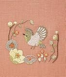 DMC Chicchi 森で暮らす動物たちの12か月刺繡キット 和の花々に囲まれるメジロさん 説明書・図案付き DMCJPT65J