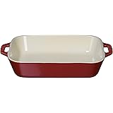 ストウブ(Staub) 「 レクタンギュラー ディッシュ チェリー 20×16cm 」 セラミック グラタン皿 オーブン 電子レンジ対応 【日本正規販売品】 Dish 40508-585