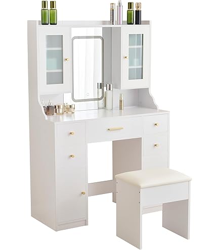 Amazon｜萩原(Hagihara) ドレッサー 鏡台 化粧台 女優ミラー