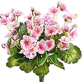 gtidea 2pcs人工シルクBegonia FlowerフェイクタトゥーFaux Primroses Bouquet Arrangements DIYホームガーデンテーブルパティオウェディングパー
