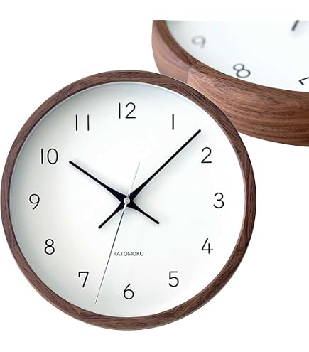 【新品】KATOMOKU 壁掛け電波時計 KM-98WARC 直径30cm Amazon.co.jp: KATOMOKU muku clock 12 ウォールナット km-98WA