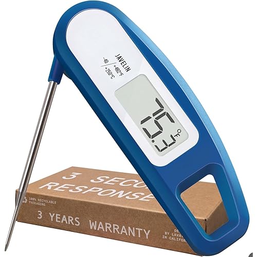 Lavatools PT12 Javelin Digital Instant Read Meat Thermometer for Kitchen, Food Cooking, Grill, BBQ, Smoker, Candy, Home Brewi