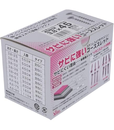 さんこう Amazon | OHSATO 錆に強いコーススレッド 小箱 3．8