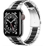 Nywing Apple Watch 7 バンド ステンレス、 dバックル アップルウォッチ ベルト 45mm 41mm 40mm 44mm 調整工具 コンパチブル iwatchバンド メタル Series 7/6/5/4/3/2/1、SE