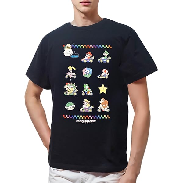 Amazon | [ファインプラス] Tシャツ 半袖 スーパーマリオ アイコン
