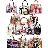 女性のためのInfyColors大きなデジタルプリントバービースタイルのマルチカラーハンドバッグ (InfyColors Large Digital Printed Barbie Style Mult