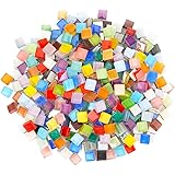 JP Number ガラスモザイクタイル 正方形 DIY 内装 ハンドメイド クラフト 1cm角 カラフル (300g)