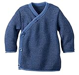 Organic unisex wrap over wool jumper-Blue-86/92 12-24m by Disana