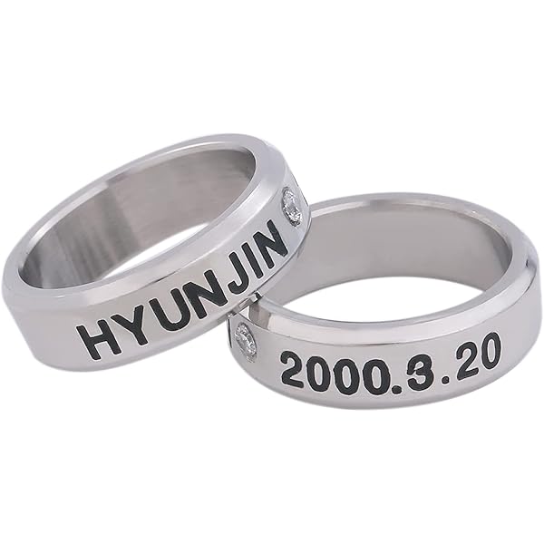 Amazon | Stray Kids リング 指輪 メンバー ネックレス 黒紐付き