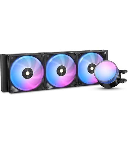 Amazon | SilverStone RGB水冷クーラー 虹色12cmファンX2 SST-PF240W