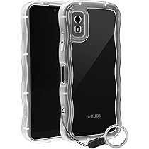 Amazon.co.jp: AQUOS wish3 ケース クリア ウェーブ SH-53D TPU波状の
