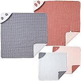 MIKIHOUSE FIRST(ミキハウスファースト)お耳つき あったかリバーシブルキルトアフガン(おくるみ)(ギンガムチェック) －－－,ブルー（15）