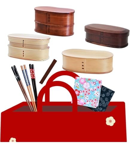 Amazon｜【木製漆塗り】本朱 檜曲げ物小判弁当箱【手塗り】｜弁当箱