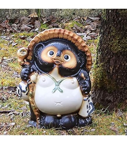 Amazon.co.jp: 信楽焼 10号開運狸 しがらきハンカチパッケージ 信楽焼