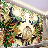 Sproud 絵画家の装飾のピーコックグリーンの枝 Murales De 剥き 3 D 壁紙ホテルルーム 150 Cmx 105 Cm リビングの背景現代の壁画