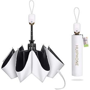 【最新版】 日傘 折りたたみ傘 ワンタッチ 自動開閉 UVカット率99.9% 完全遮光 遮熱 晴雨兼用 おりたたみ傘 紫外線遮断 日焼け止め対策 耐風撥水 レディース 超軽量 小型 メンズ レディース 携帯便利 収納ポーチ付き (白)