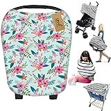 iZivウルトラソフト4-in-1マルチユースベビーストレッチカバーカーシートキャノピー/看護カバー/ショッピングカートカバー/インフィニティスカーフベビー用パーフェクトギフト（カラー1）