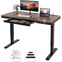 Amazon | HOMAYA 昇降デスク 電動 コンセント/USB-A/Type-C/引出し付き