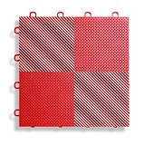 BlockTile b2us4330デッキ、パティオフローリング酷使タイルPerforatedパック、レッド、30-pack