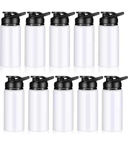 Mimorou 10 Pack Reusable Aluminum Water Bottles Bulk Jordan - View #5
