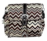Kalencom Matte Coated Double Duty Diaper Bag, Zig Zag Black/Brown by Kalencom