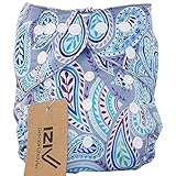 iZiv新生児1厚いおむつ付きオーガニック幼児防水/調整/再利用可能/洗えるポケット布おむつのフィット赤ちゃん0.5-3歳（葉）